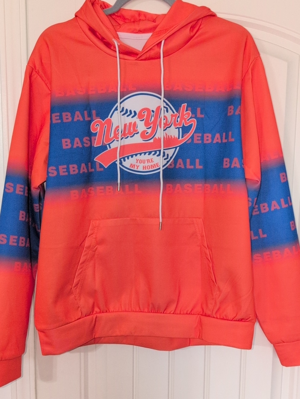 Unk Orange & Blue New York Baseball Hoodie